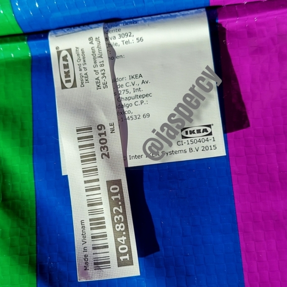 IKEA - STORSTORMA - Large Multicolor Shopping Bag Tote Support LGBTQ Gay Pride - Picture 5 of 9